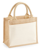 Cotton pocket jute gift bag — Natural