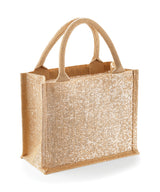Shimmer jute mini gift bag — Natural Gold