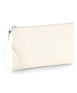Canvas wristlet pouch — Natural/Natural