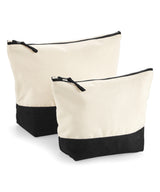 Dipped base canvas accessory bag — Natural/Black