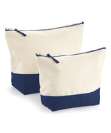 Dipped base canvas accessory bag — Natural/Navy