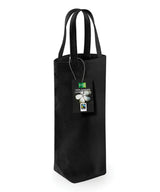 Fairtrade cotton bottle bag — Black