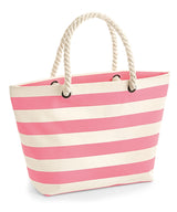 Nautical beach bag — Natural/Pink