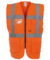 Multifunctional executive hi-vis waistcoat (HVW801) — Orange*