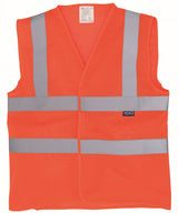 Top cool open mesh 2-band-and-braces waistcoat (HVW120) — Orange