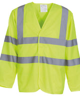 Hi-vis long sleeve waistcoat (HVJ200) — Yellow