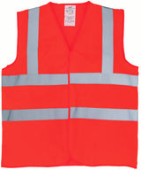 Flame-retardant hi-vis sleeveless waistcoat (HVW100FR) — Orange