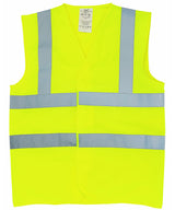 Flame-retardant hi-vis sleeveless waistcoat (HVW100FR) — Yellow