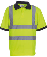 Hi-vis short sleeve polo (HVJ210) — Yellow