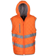 Hi-vis Kensington hooded gilet (HV007) — Orange