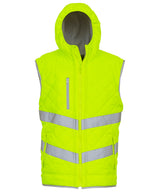 Hi-vis Kensington hooded gilet (HV007) — Yellow