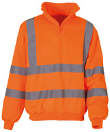 Hi-vis ¼ zip sweatshirt (HVK06) — Orange