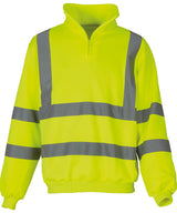 Hi-vis ¼ zip sweatshirt (HVK06) — Yellow