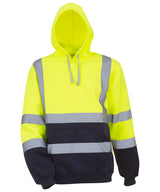 Hi-vis pull-over hoodie (HVK05) — Yellow/Navy