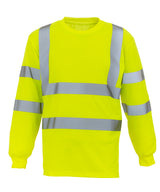 Hi-vis long sleeve t-shirt (HVJ420) — Yellow