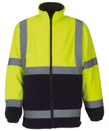 Hi-vis heavyweight fleece jacket (HVK08) — Yellow/Navy