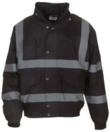 Hi-vis classic bomber jacket (HVP211) — Black