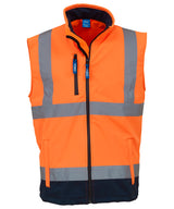 Hi-vis softshell gilet (HV006) — Orange/Navy