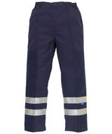 Reflective polycotton ballistic trousers (BS015T) — Navy