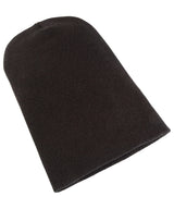 Heavyweight long beanie (1501KC) — Black