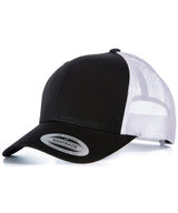 Retro trucker cap (6606) — Black/White