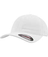 Flexfit garment washed cotton dad hat (6997) — White