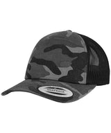 Camo trucker cap (6606C) — Dark Camo/Black