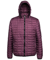 Honeycomb hooded jacket — Mulberry