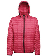 Honeycomb hooded jacket — Red