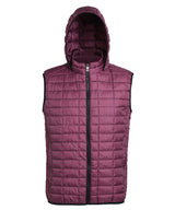 Honeycomb hooded gilet — Mulberry*