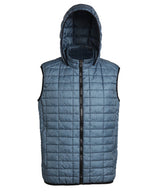 Honeycomb hooded gilet — Steel*