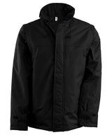Detachable-sleeved blouson jacket — Black/Black