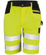 Safety cargo shorts — Yellow