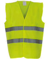Hi-vis 2-band waistcoat (HVW102) — Yellow