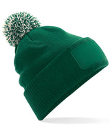 Snowstar® patch beanie — Bottle Green/Off White