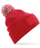 Snowstar® patch beanie — Classic Red/Off White
