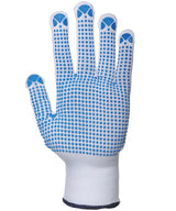 Nylon polka dot glove (A110) — Blue/White