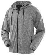 Women's hooded tee jacket — Marl Grey