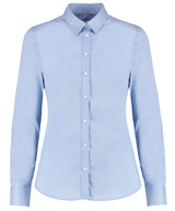 Women's stretch Oxford shirt long-sleeved (tailored fit) — Light Blue