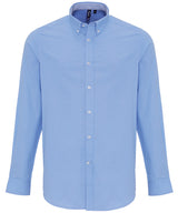 Cotton-rich Oxford stripes shirt — Oxford Blue