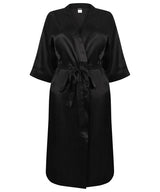 Women's satin robe — Black