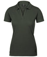 Women’s Harvard v-neck – stretch deluxe polo — Olive