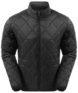 Diamond pane padded Jacket — Black