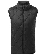 Diamond pane padded gilet — Black