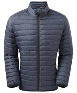 Melange padded jacket — Navy Melange