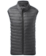 Melange padded gilet — Charcoal Melange