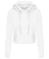 Women's cropped hoodie — Arctic White