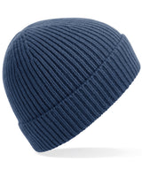 Engineered knit ribbed beanie — Steel Blue