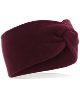 Twist knit headband — Burgundy