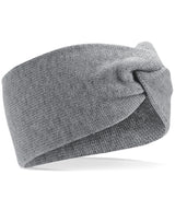 Twist knit headband — Grey Marl